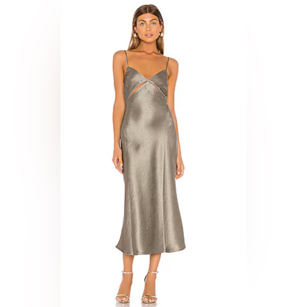 Bec & Bridge Mila Midi Dress in Khaki